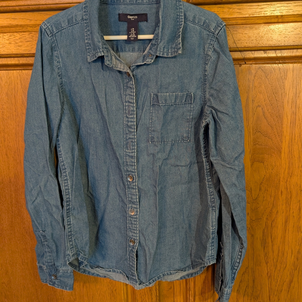 GAP kids Blue Denim Shirt